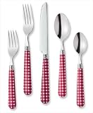 Flatware-Gingham,Red Color, 20 pcs
