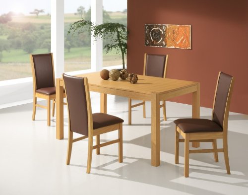 Essgruppe Woodstock, 1Tisch + 4 Stühle Eiche