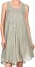 Sakkas Vilaya Short Sleeveless Embroidered Sequin Tank Top Caftan Dress/Cover Up