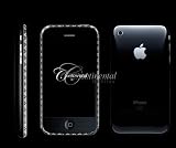 Continental Apple iPhone 3G Unlocked Black 16GB VS1 Black & White Diamond Encrusted Luxury Mobile Phone
