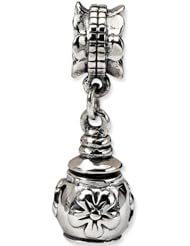 Reflection Beads Silver Flower Vase Remembrance Ash Dangle