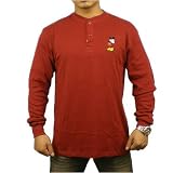 New Disney Mens Mickey Mouse Red Long Sleeve Top / Jersey