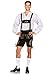 Leg Avenue Men's 3 Piece Oktoberfest Lederhosen Costume, Brown/White, X-Large