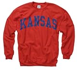 Kansas Jayhawks Red Arch Crewneck Sweatshirt