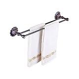 Rozin オイルは青銅をこすり タオル掛け タオル ラック 壁取り付け クリスタル タオル ホルダー