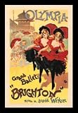 Jean Paleologu (Grand Ballet Brighton, Olympia) Black Wood-Mounted Art Poster Print - 22 X 28