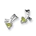 Lemon Quartz and Diamond Sterling Silver Earrings