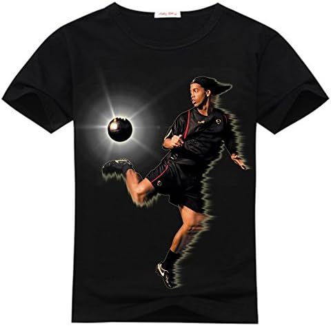 Ronaldinho logo Men's classic Black T-shirt X-Large