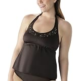 Women's Plus Size Merona Embellished Tankini - Bittersweet