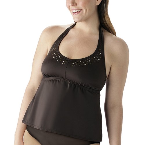 Women's Plus Size Merona Embellished Tankini - Bittersweet
