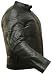 MENS BAND ARMOR MOTORCYCLE LEATHER JACKET Black