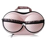 旅行 ブラバッグ　ブラジャー ショーツ ランジェリー 下着 収納 ボックス / 旅行 用 インナー ケース (LOVE PINK)