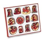 Produkt-Bild: 12er Set verschiedene Christbaumschmuck Anh&auml;nger Holz