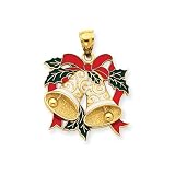 14 Karat Gold, Holiday Bells Pendant