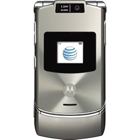 Motorola RAZR V3xx J Phone, Platinum (AT&T)
