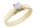 Engagement Promise Ring: 14K Yellow Gold 1/4 Carat (ctw) Diamond Solitaire
