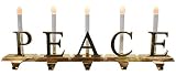 Review GKI/Bethlehem Lighting  / P-E-A-C-E 5-Piece Lighted Brass Stocking Holder Set With Candle Lamps #H90127