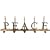 P-E-A-C-E 5-Piece Lighted Brass Stocking Holder Set With Candle Lamps #H90127