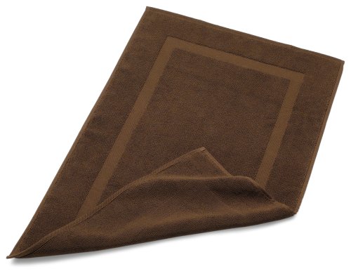 Pinzon Luxury Banded Cotton Bath Mat, Espresso