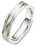 5mm contemporary white gold wedding band ring (18K Gold)