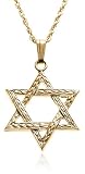 14k Yellow Gold Star of David Pendant, 18