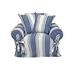 Classic Slipcovers Printed Classic Stripe Canvas Chair Slipcover, Blue