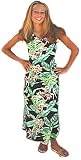 Hawaii Garden - Hawaiian Long Tank Dress in Black, Navy Blue and Red
