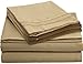 Clara Clark 4Piece California King Bed Sheets Set, Deep Pocket, Microfiber, Camel Gold