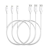 【3本セット】Anker PowerLine ライトニングUSBケーブル 【Apple MFi認証取得 / 高耐久ケブラー素材 / 結束バンド付属】iPhone、iPad、iPod各種対応 (0.9m ホワイト)