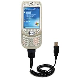 Coiled Power Hot Sync and Charge USB Data Cable w  Tip Exchange for the Audiovox PPC 6601... by 