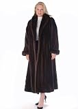 Mink Coat - Plus Size Mahogany Wave Design