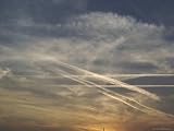 Tail of Smoke in Sky at Sunset, Paris, France Scenic Photographic
Poster Print by Brimberg & Coulson, 24x18