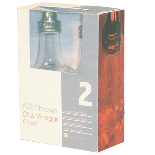 Thunder Group GLTWOC006T 6 oz Oil and Vinegar Cruet Set