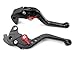 A pair of Short Billet Aluminum Clutch & Brake Levers Motorcycle Set Black for Suzuki SV650/S 1999 2000 2001 2002 2003 2004 2005 2006 2007 2008 2009 2010 (S-650/F-14)