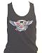 Rock Steady Tattoo Design Muscle Beater Shirt Black Beater Style Shirt with Eagle Tattoo Design