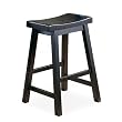 Black 24" Scoop Stools - Set of 2