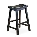 Black 24" Scoop Stools - Set of 2