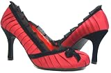 RED Satin Black Velvet Sexy Heels Womens