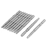 uxcell H3マグネチックスクリュードライバービット 3mm六角先端　ラウンドシャンク10 本入り 5mmx60mm