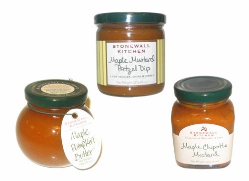 Stonewall Kitchen Set of 3 Maple Sauces: Maple Pumpkin Butter, Maple Chipotle Mustard... by Stonewall Kitchen