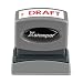 Xstamper One-Color Title Message Stamp, "Draft, " Pre-Inked/Re-Inkable, Red (1360)