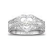 I Love You Heart-Shaped Diamond Stacking Rings by The Bradford Exchange