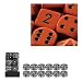 Chessex 25603 - Würfelset opaque orange/schwarz, 12 6-seitige Würfel (16mm)