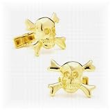 Vermeil Skull and Crossbones Cufflinks