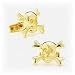 Vermeil Skull and Crossbones Cufflinks