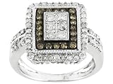10KT WG 1.00CTW CHOCOLATE DIAMOND AND WHITE DIAMOND RING
