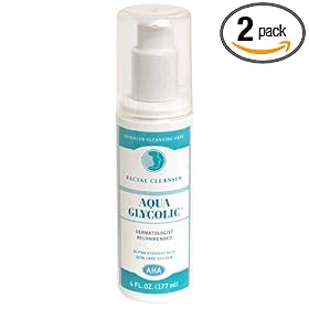 Aqua Glycolic Facial Cleanser, 6-Ounce Bottles (Pack of 2)