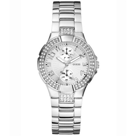 GUESS Status In-the-Round Watch - Silver