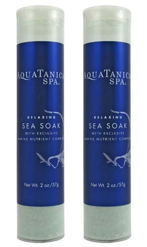 Bath & Body Works Aquatanica Relaxing Sea Soak with Exclusive Marine Nutrient Complex Travel Size - Set of 2 - 2 oz each
