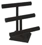 KCF 49130 Jewelry T-Bar Display for Necklace and Bracelets, 3-Tier, Black Velvet, 13 Inches High